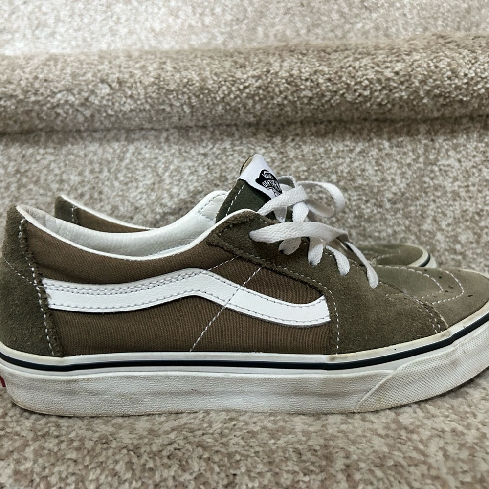 Vans Green and Cream Sneakers